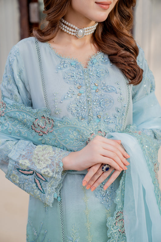 Leena - 3pcs Chiffon Kurta Set