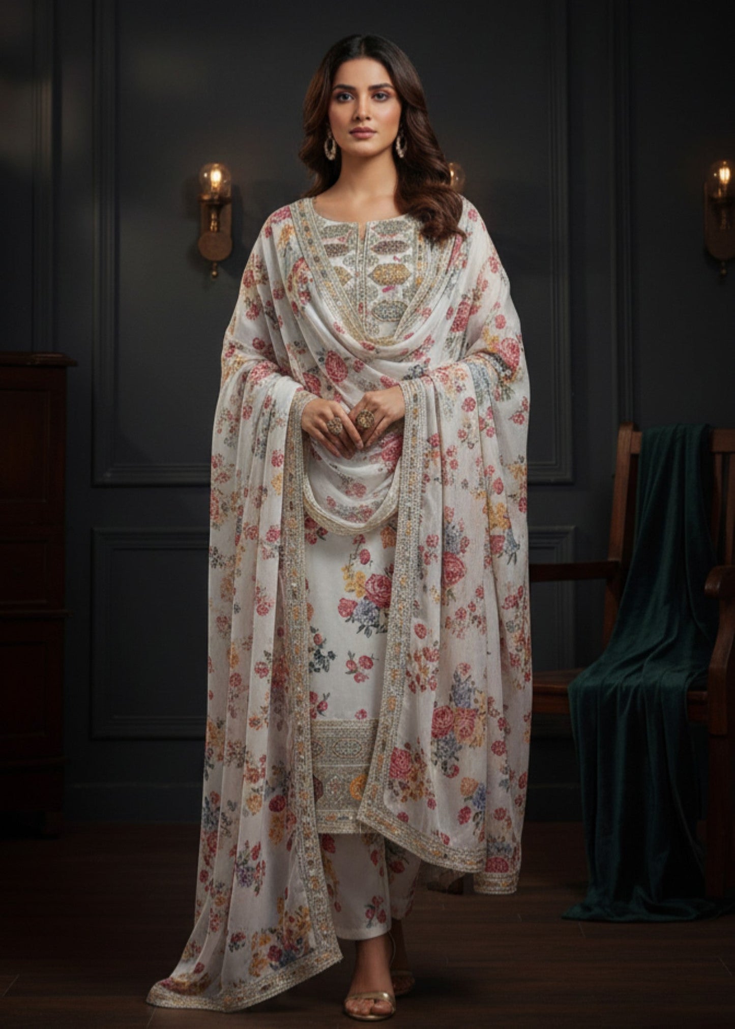 NOOR OFF WHITE | 3pcs Shimoz Silk