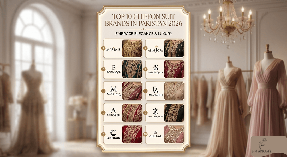 Top 10 Chiffon Suit Brands in Pakistan 2026