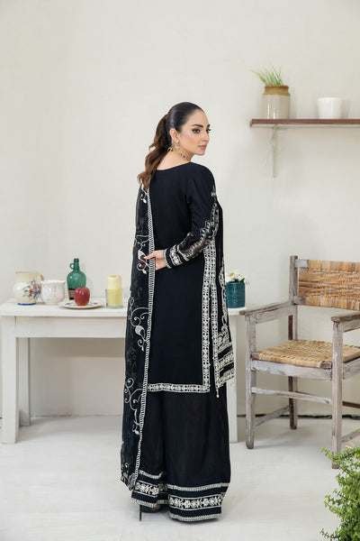 Pearl Elegance Black - 3pc Chiffon