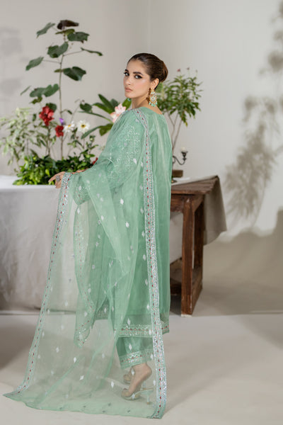 GREEN GLORY - 3PC ORGANZA KURTA SET