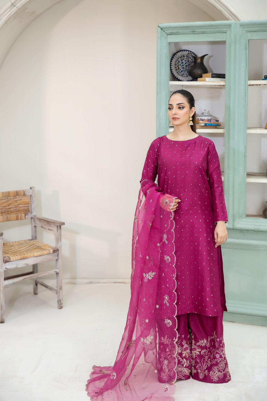 Rosy Blush - 3pc Silk