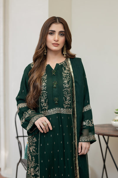 Goldish Green - 3PC CHIFFON