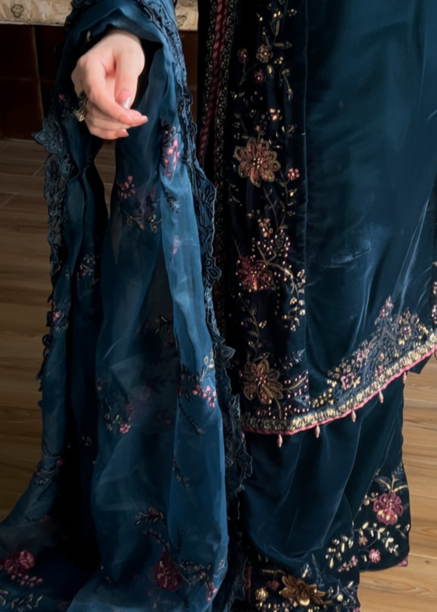 Teal Regalia | 3pcs Velvet