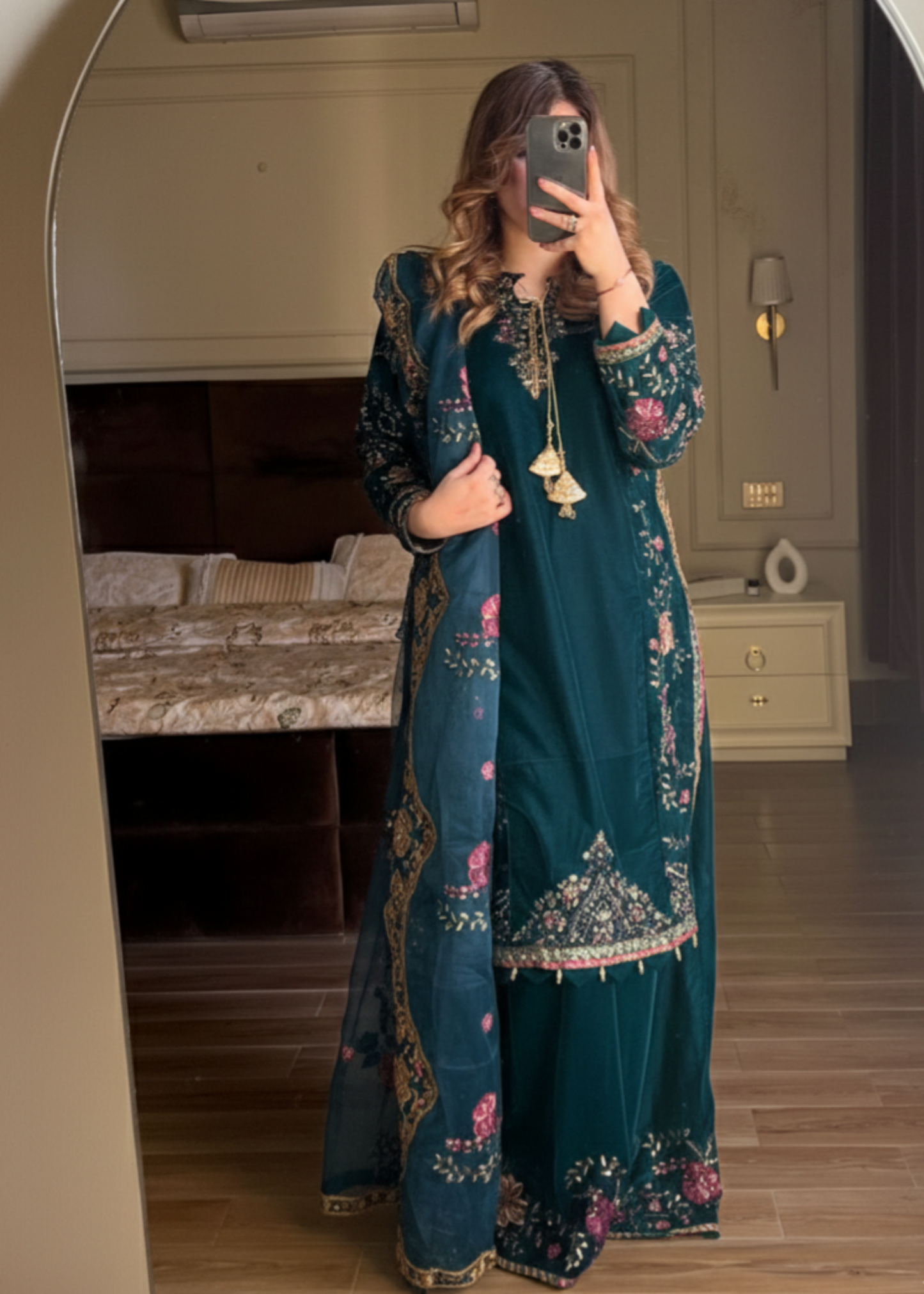 Teal Regalia | 3pcs Velvet