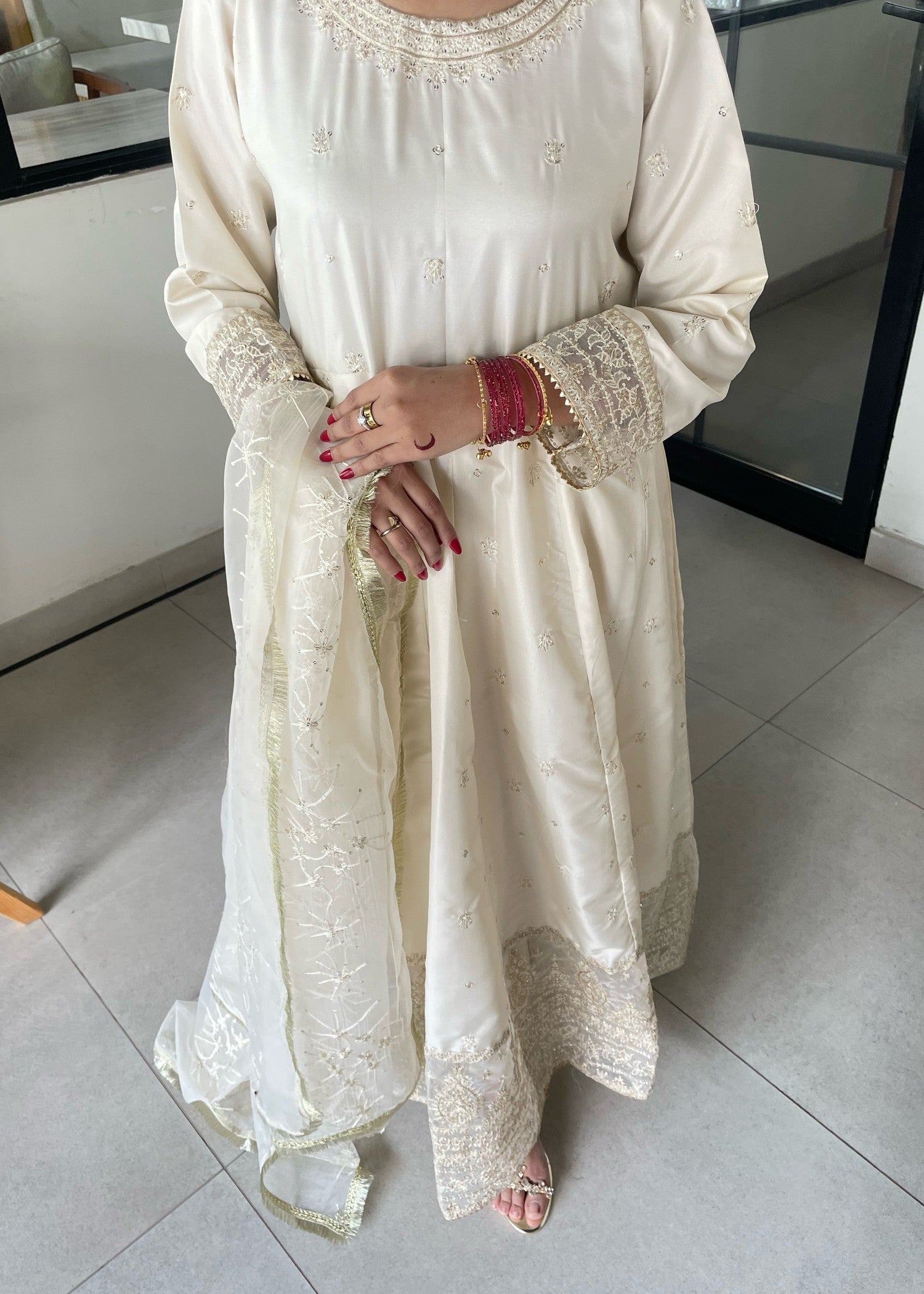 Ivory Bloom - 3pcs Kattan Silk