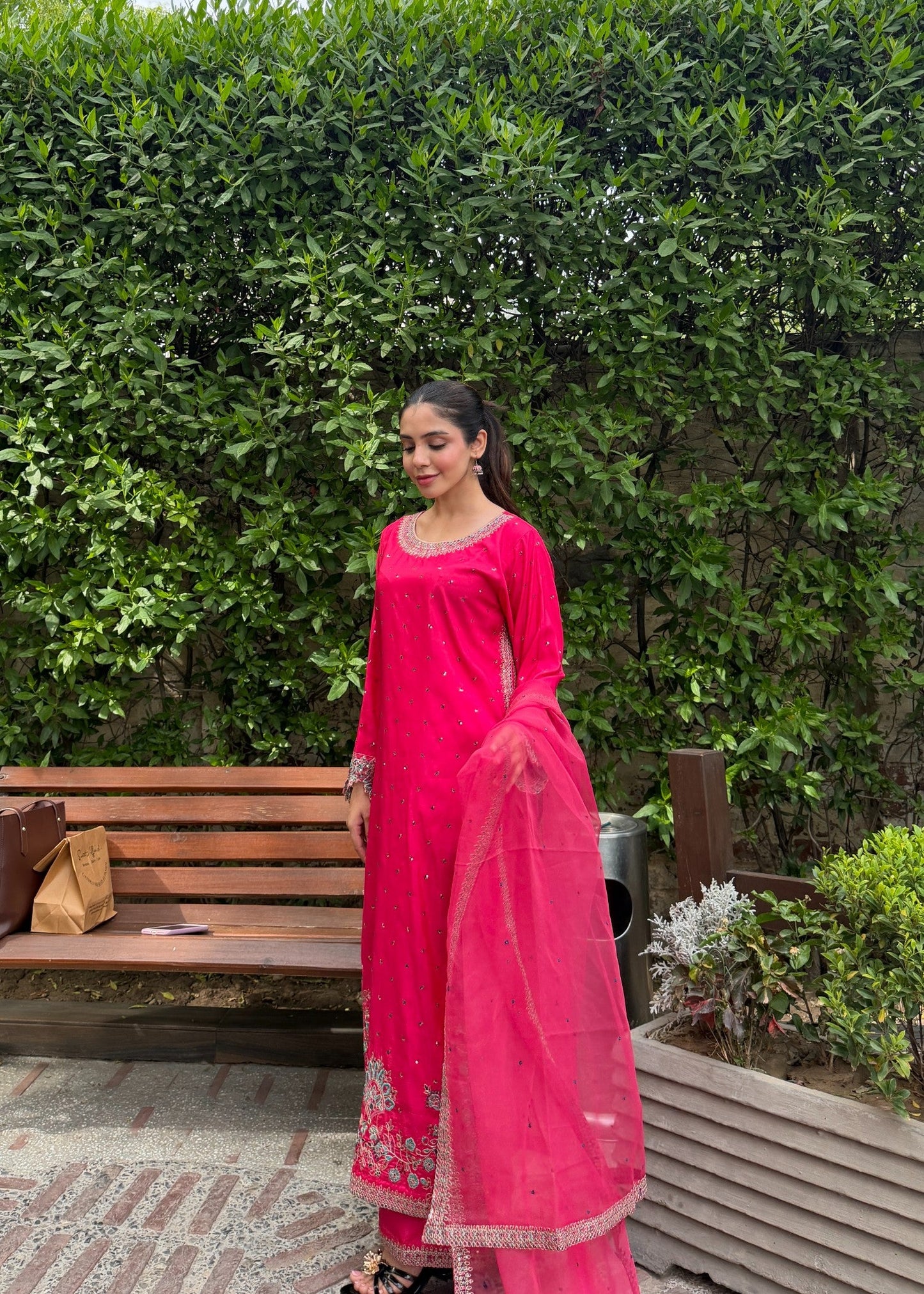 Pretty Pink Affair - 3pcs Silk Kurta Set
