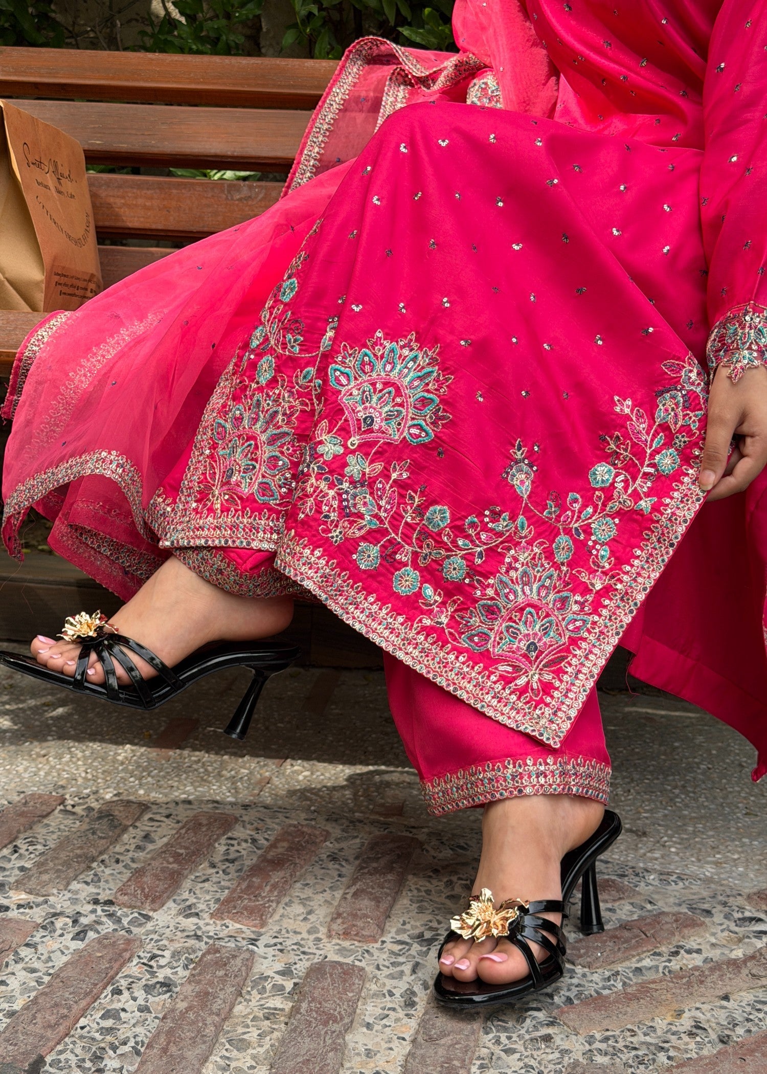 Pretty Pink Affair - 3pcs Silk Kurta Set