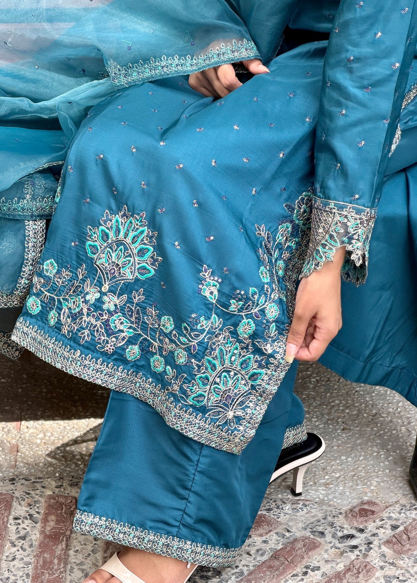 Zinc Affair - 3pcs Silk Kurta Set