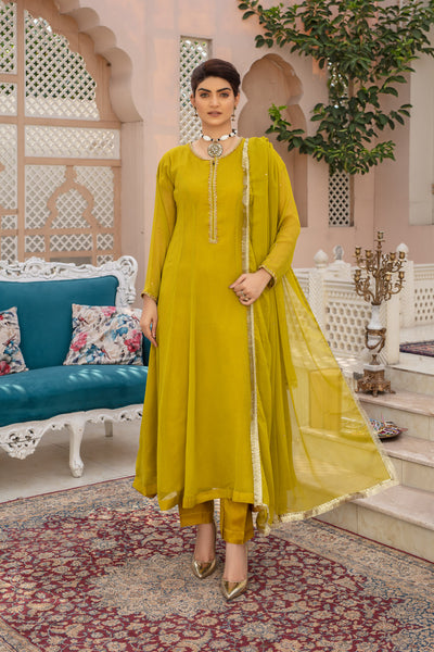 DHANI AMBER ATTIRE - 3 PC CHIFFON