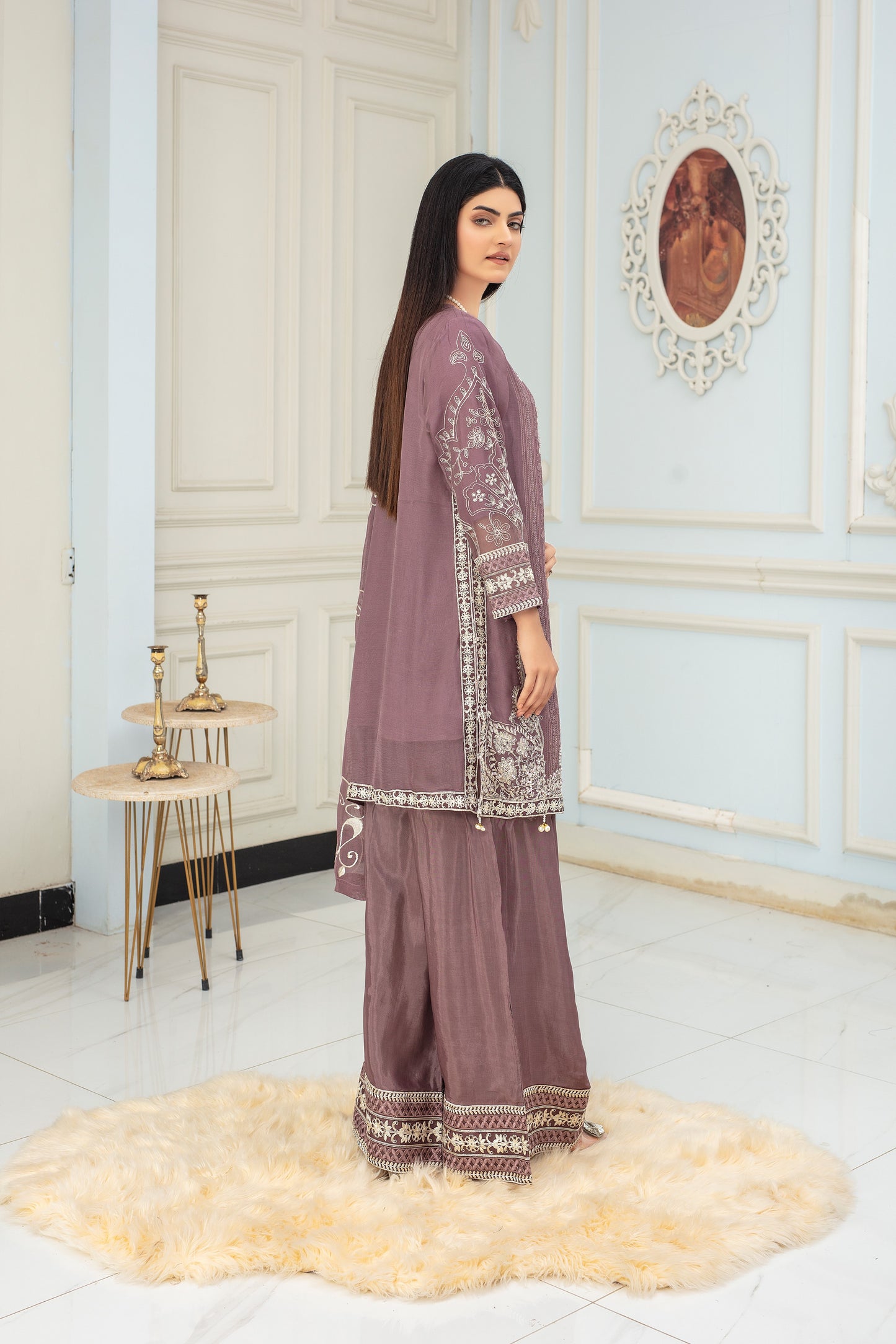 Mauve Whispers - 3 piece Chiffon