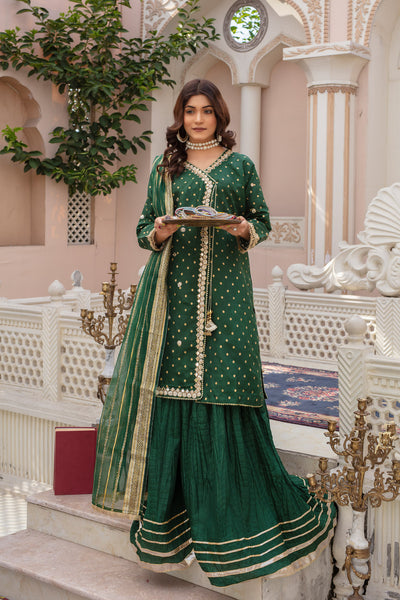 GOTTA GLAMOUR GREEN - 3 PIECE SILK