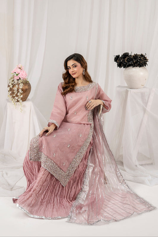 GULMOHAR - 3PC ORGANZA SHARARA SET