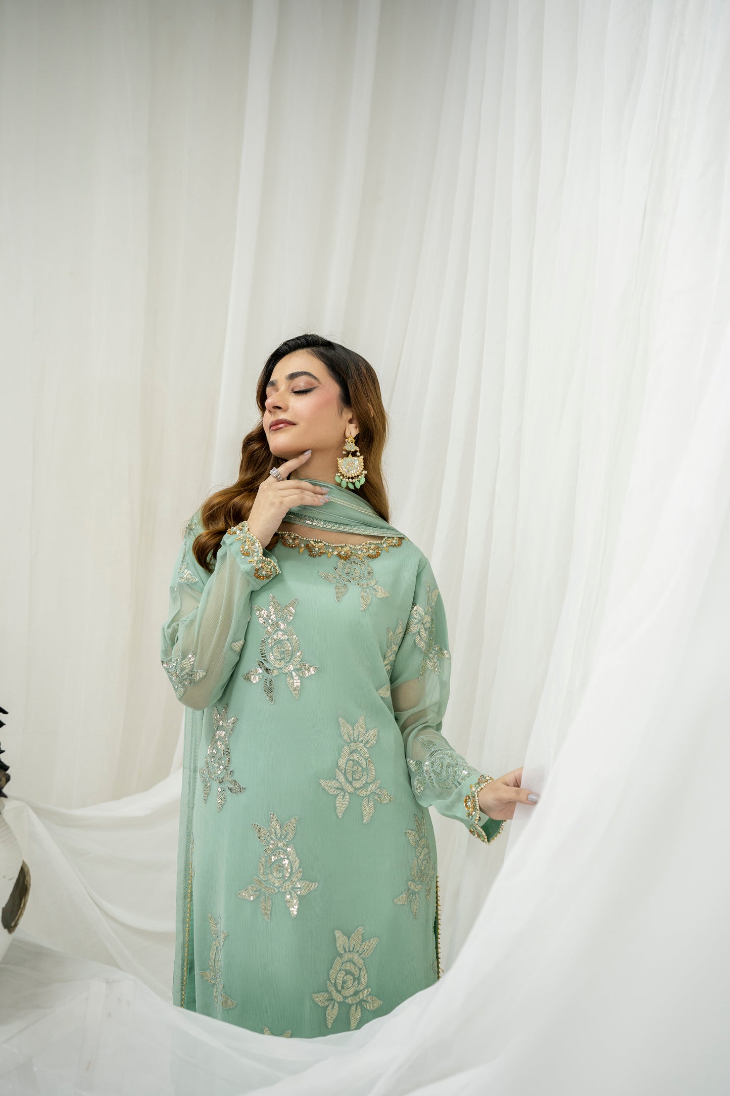 BAHAAR - 3PC CHIFFON KURTA SET