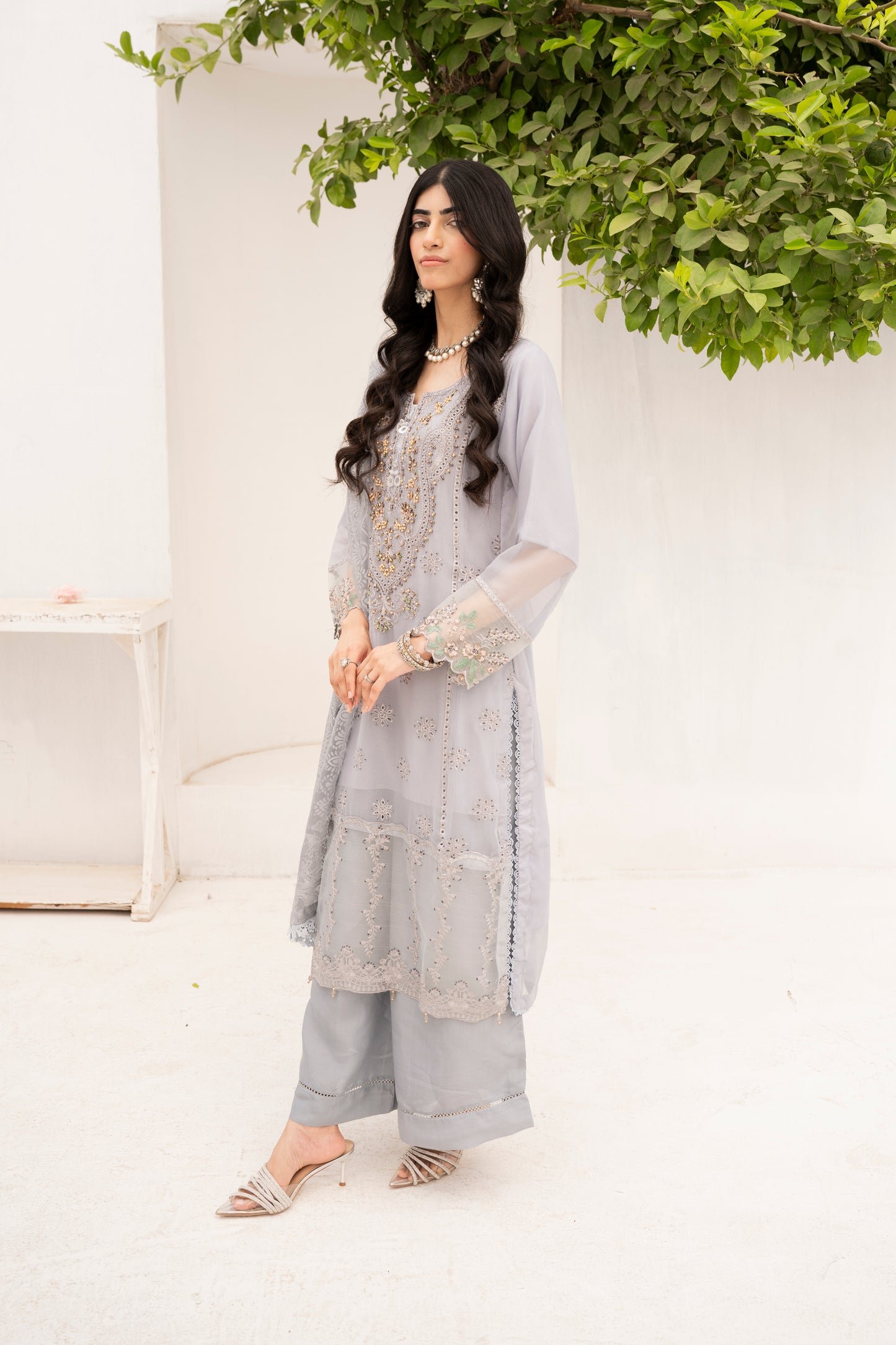 Grey Glamor | 3 Pieces Chiffon