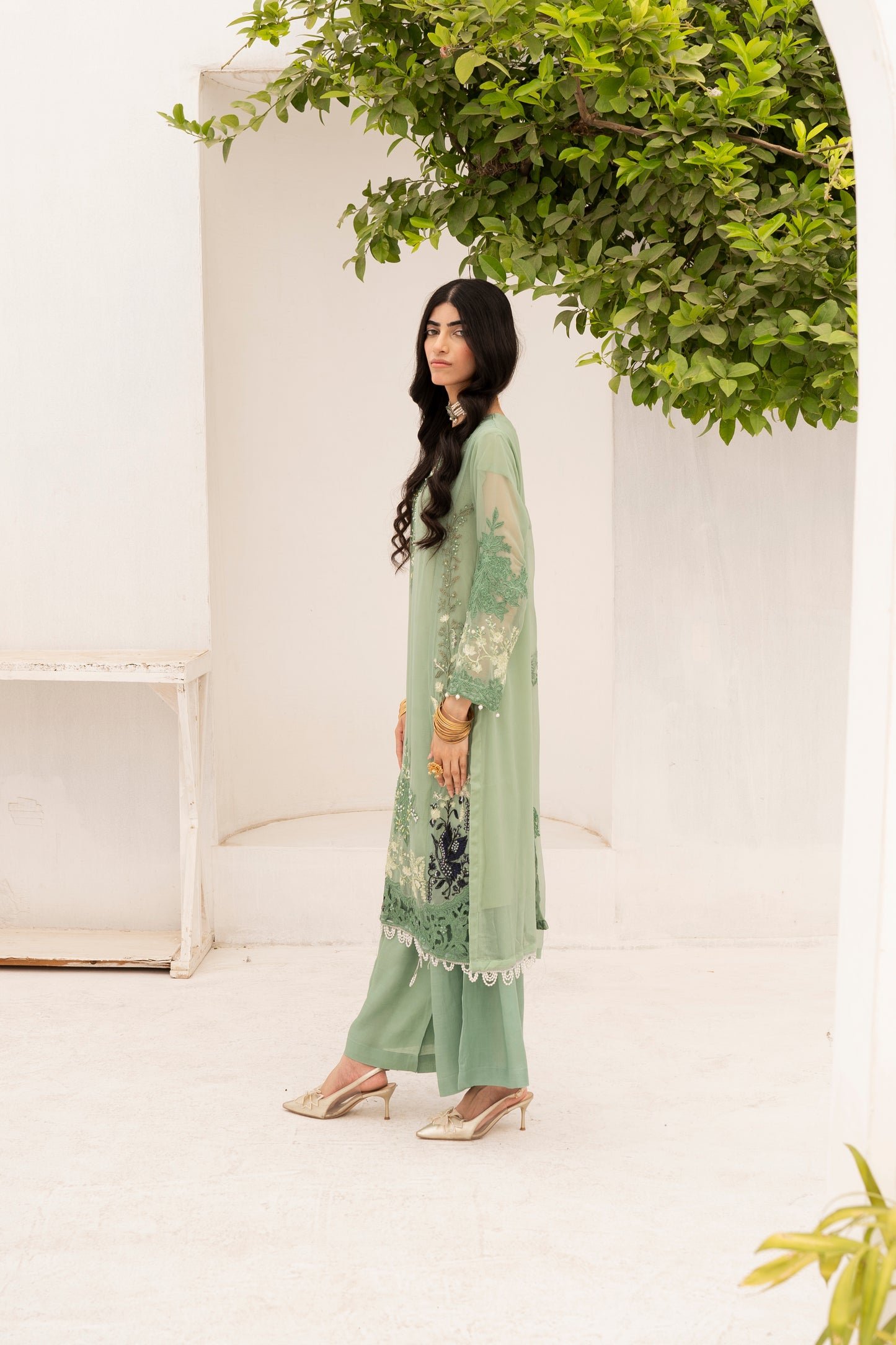 Green Glory | 3 Pieces Chiffon