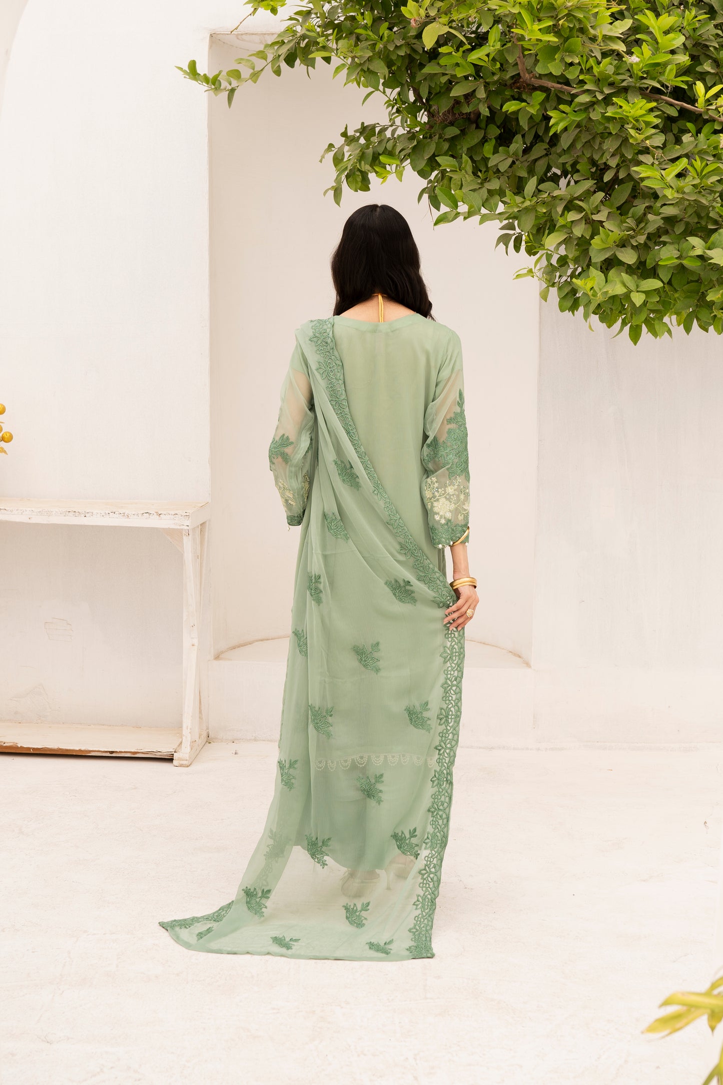 Green Glory | 3 Pieces Chiffon