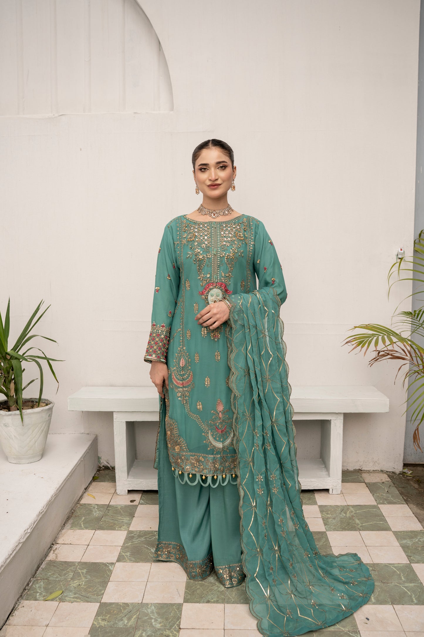 Sea Mist - 3PCS Chiffon