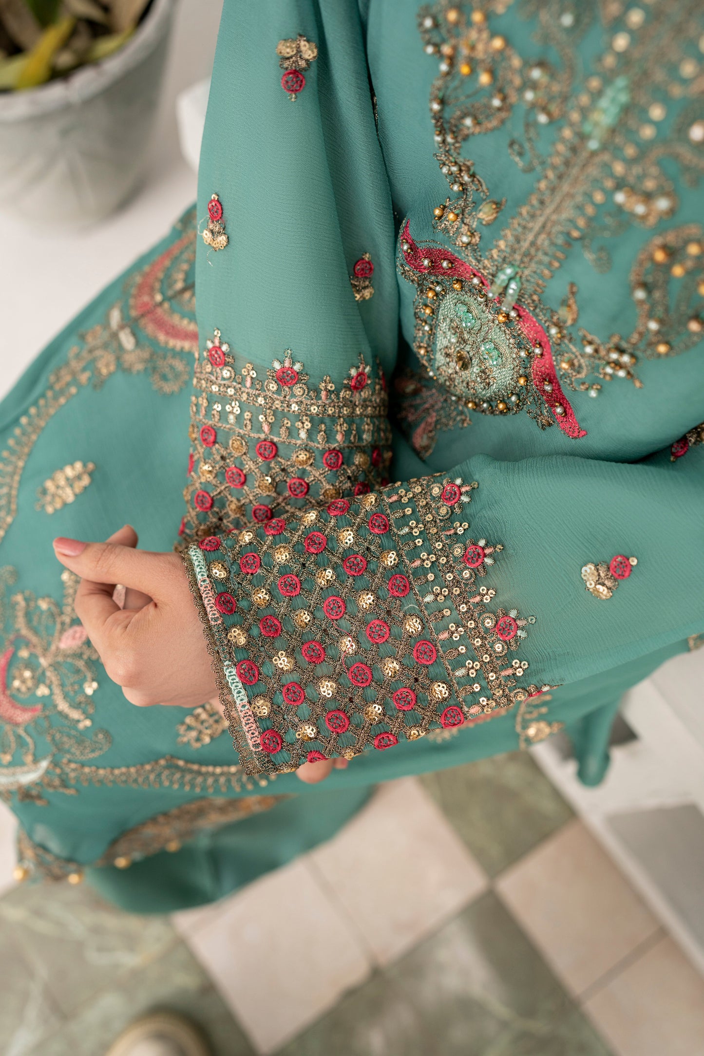 Sea Mist - 3PCS Chiffon