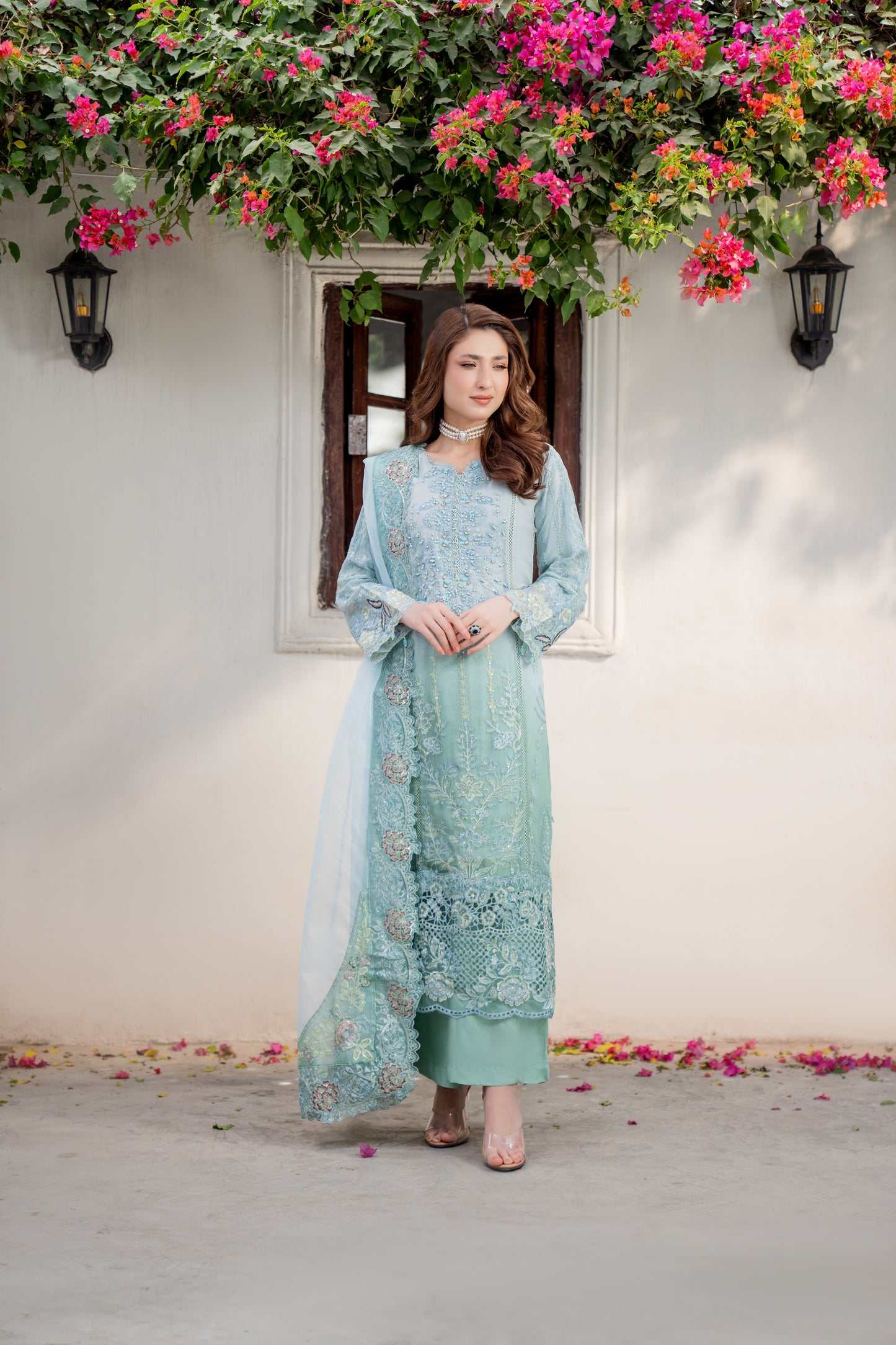 Leena - 3pcs Chiffon Kurta Set