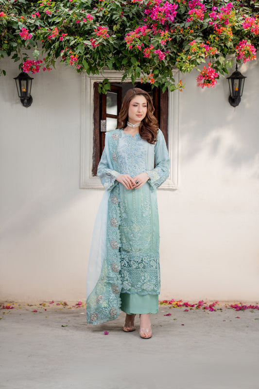 Leena - 3pcs Chiffon Kurta Set