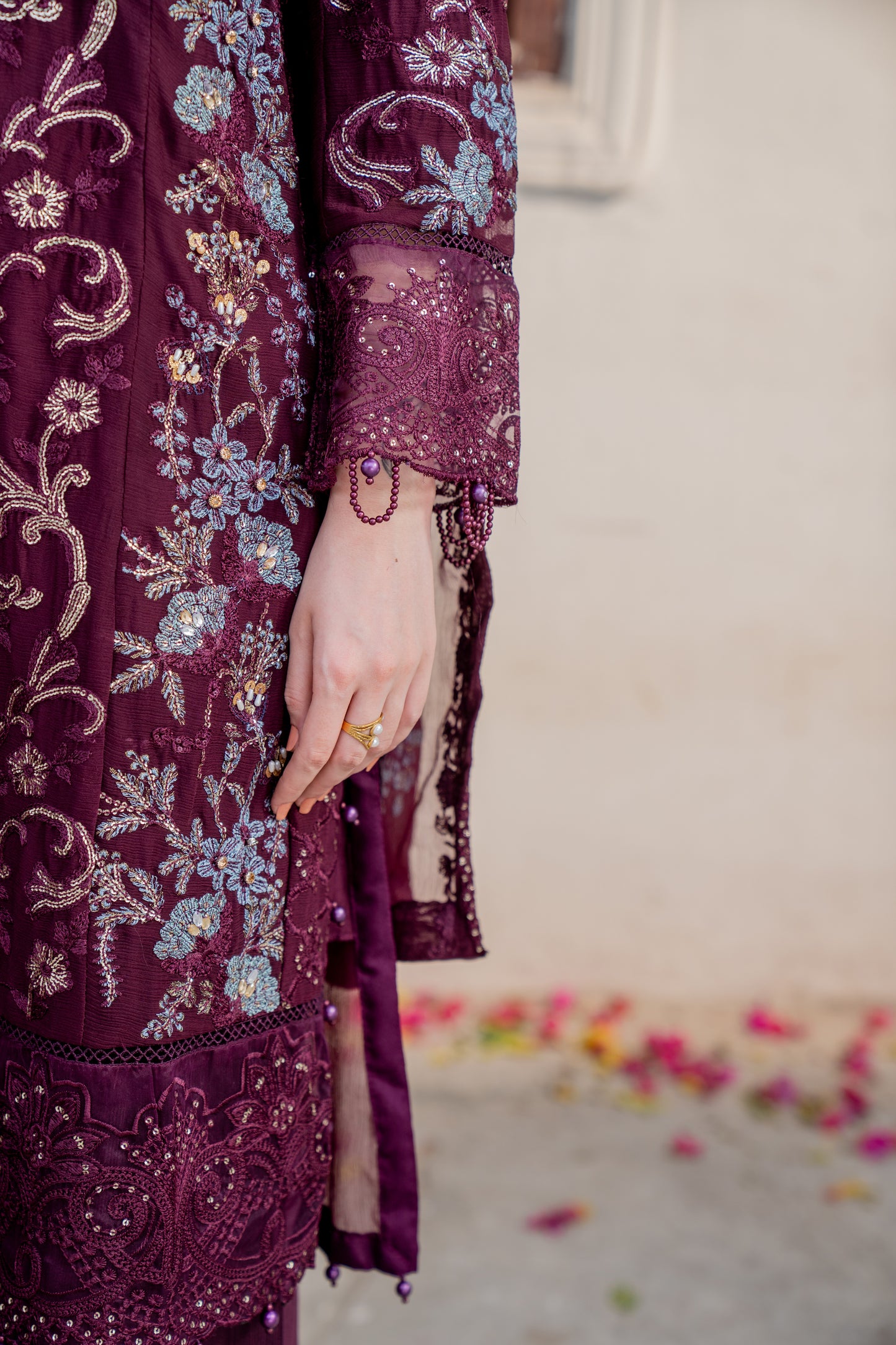 Alyrah - 3pcs Chiffon Kurta Set