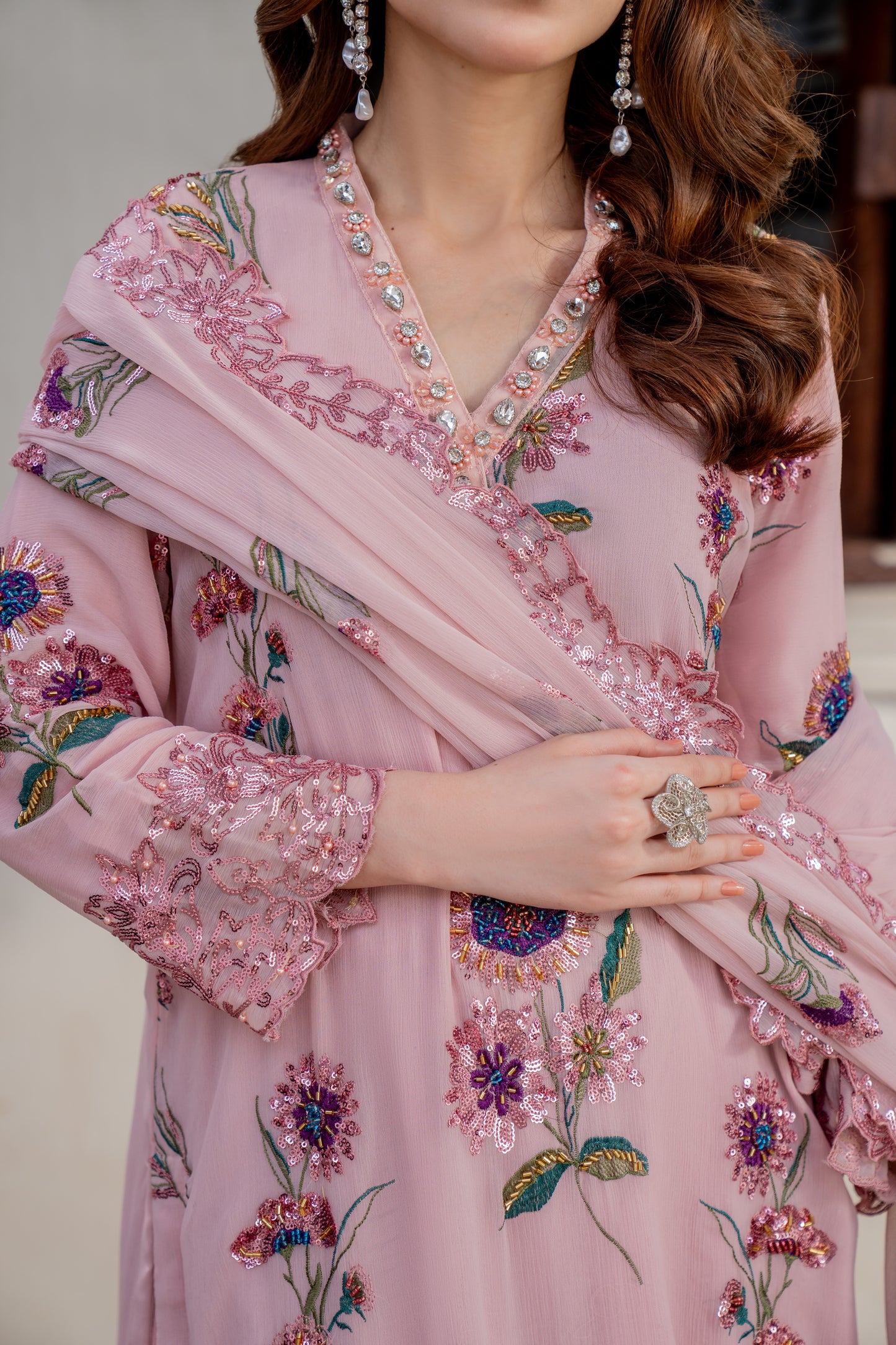 Zaib - 3pcs Chiffon Kurta Set