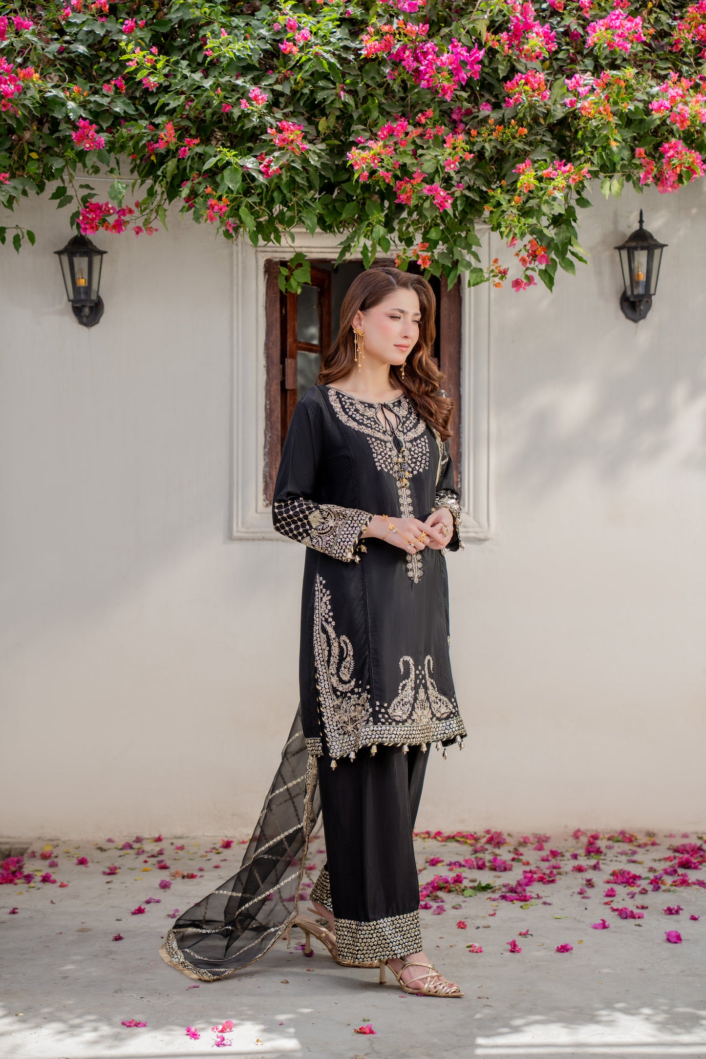 Anabia - 3pcs Chiffon Kurta set