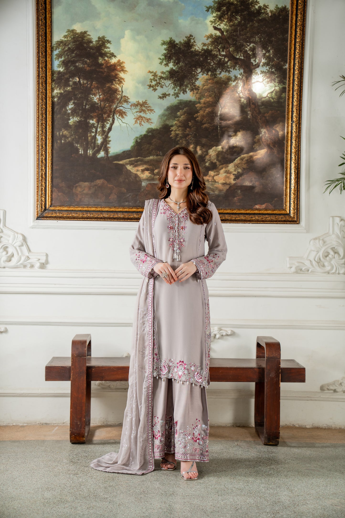 Maya - 3pcs Chiffon Kurta set