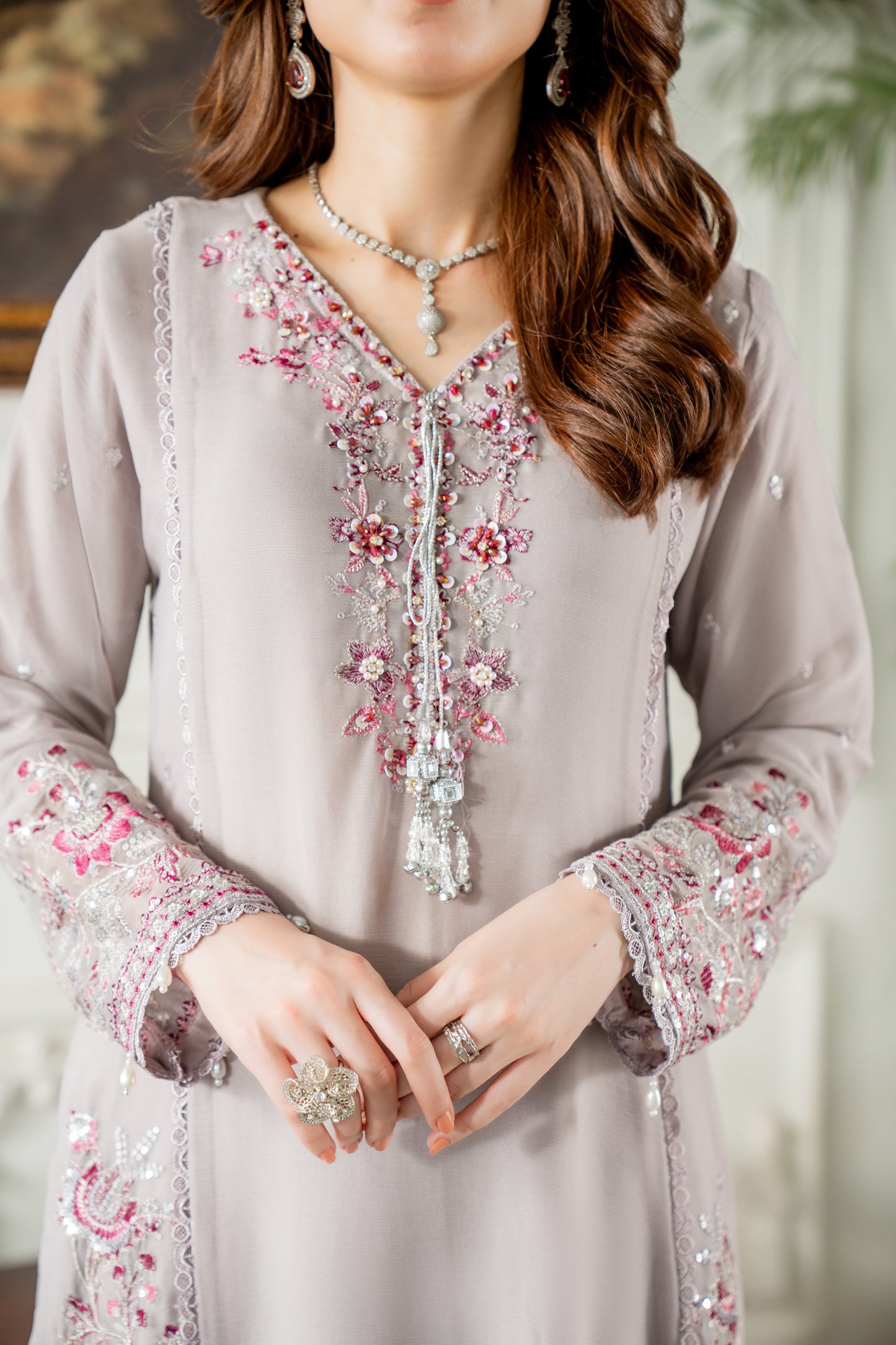 Maya - 3pcs Chiffon Kurta set