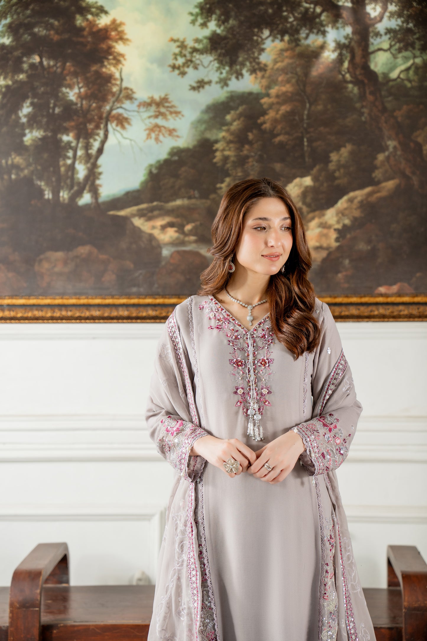 Maya - 3pcs Chiffon Kurta set