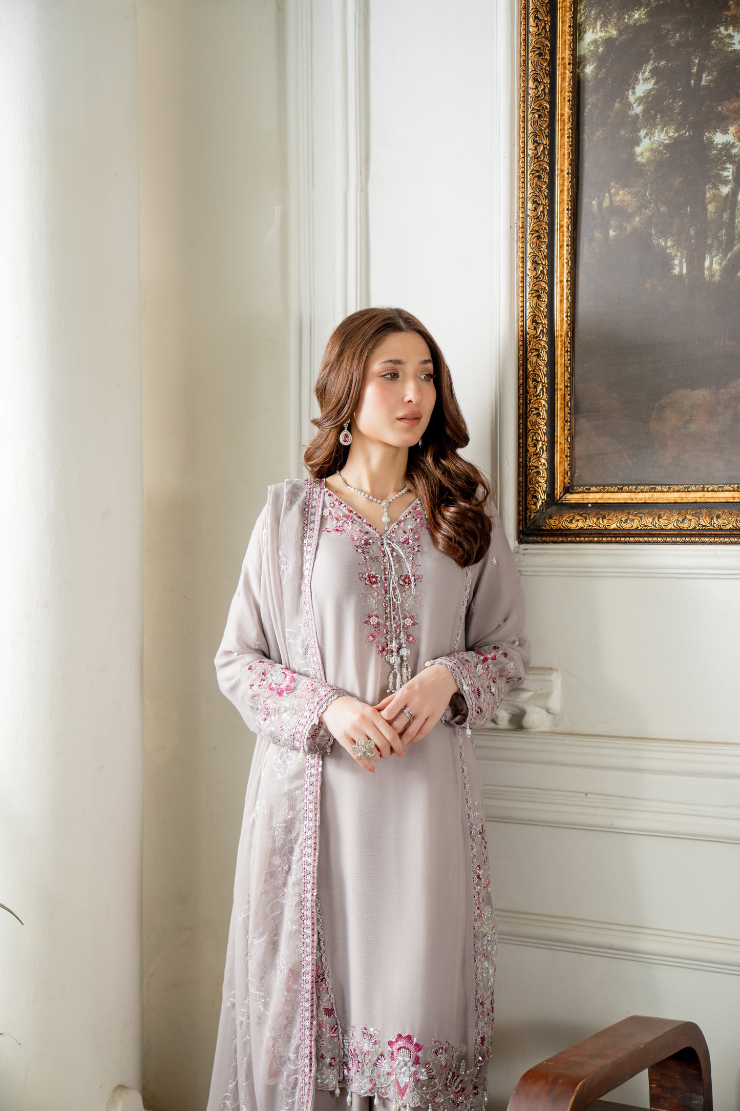 Maya - 3pcs Chiffon Kurta set