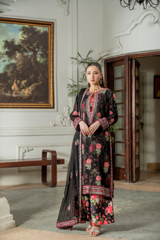 Mawra - 3pcs Chiffon & Silk Formal