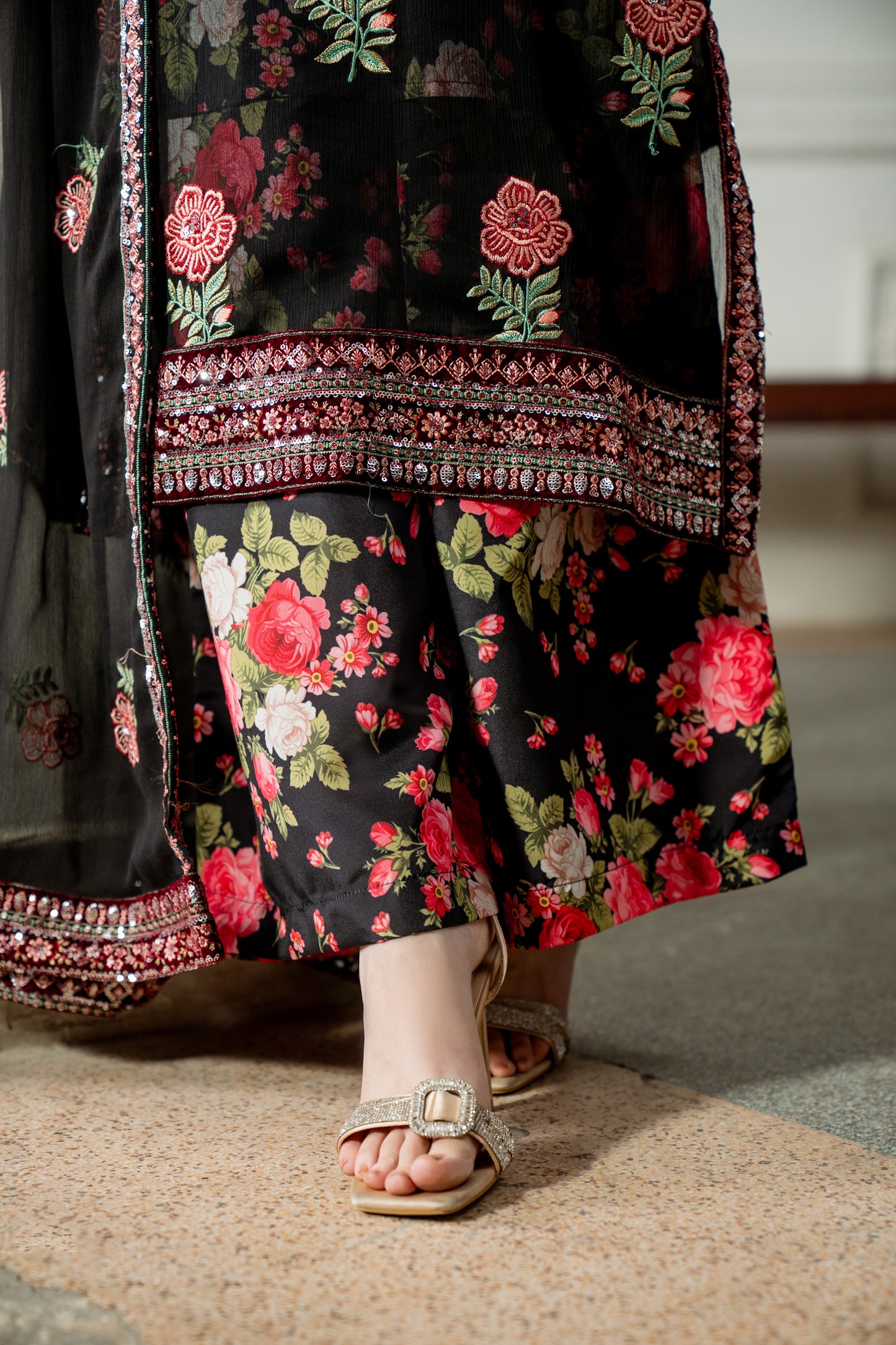 Mawra - 3pcs Chiffon & Silk Formal