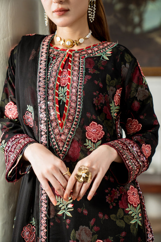 Mawra - 3pcs Chiffon & Silk Formal