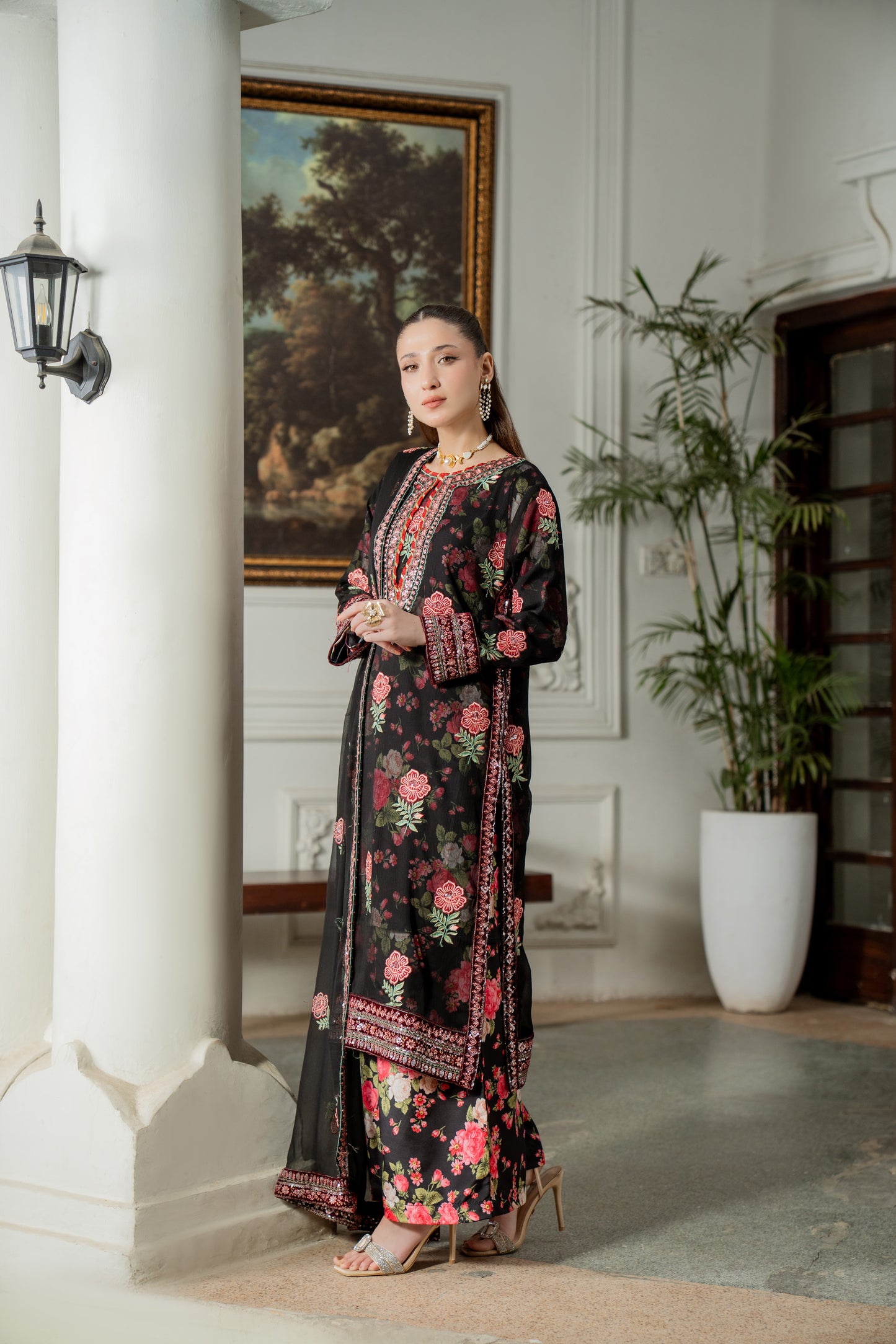 Mawra - 3pcs Chiffon & Silk Formal