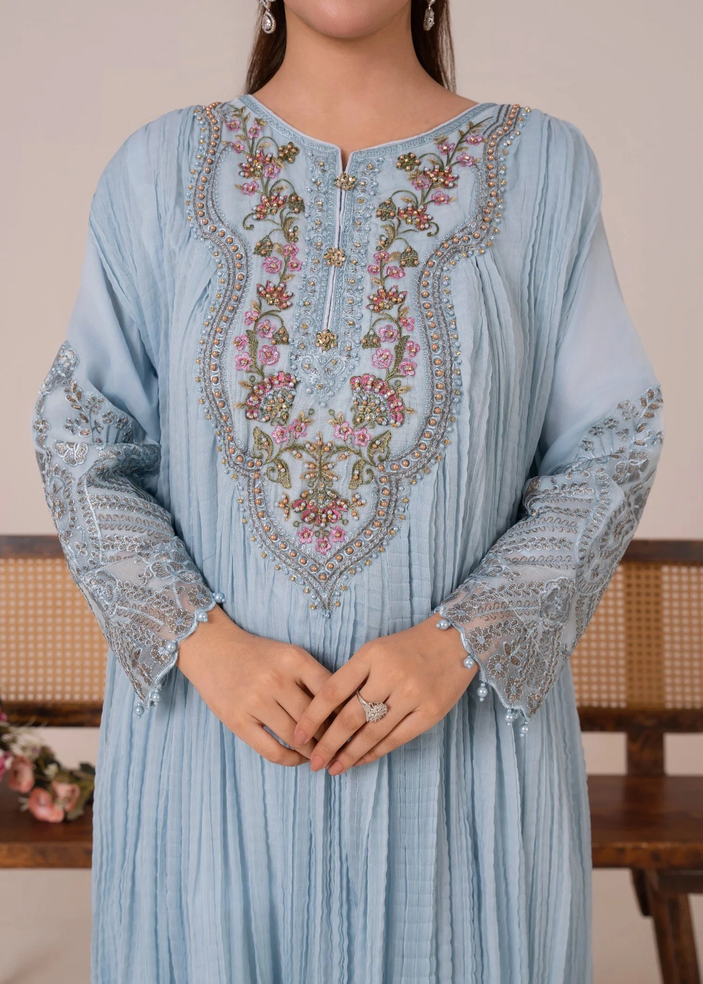 Crush Blue - 3pc Pishwas