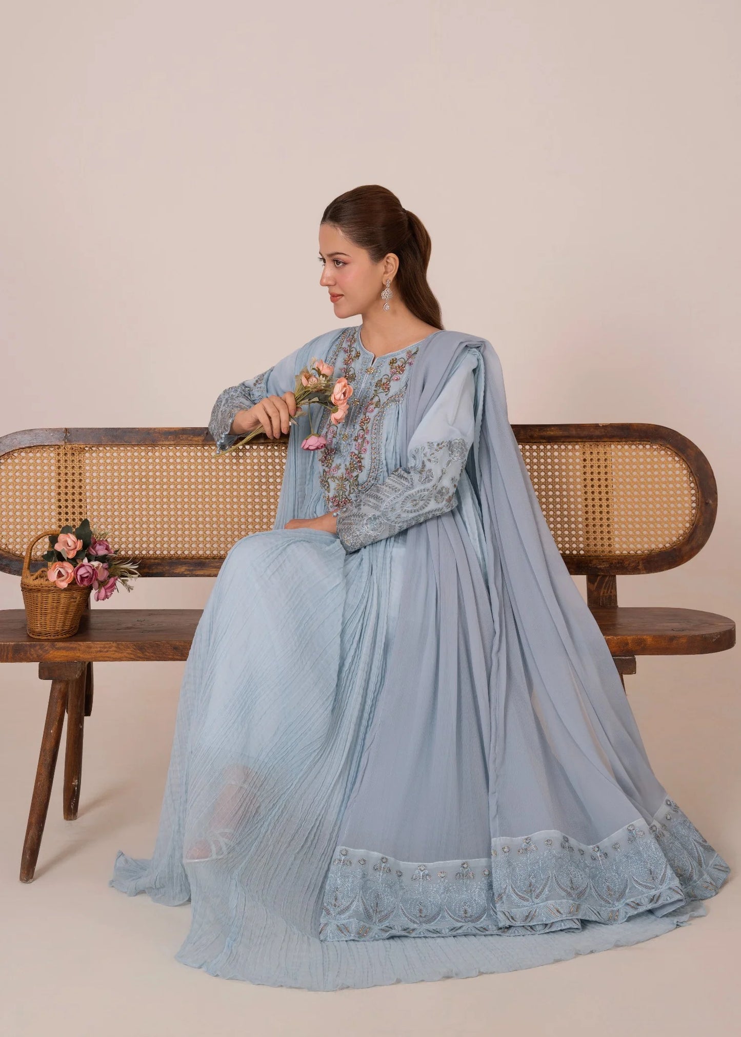 Crush Blue - 3pc Pishwas