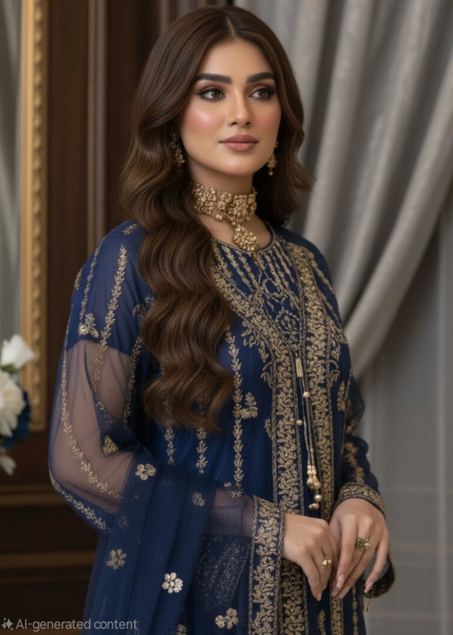 Teal Elegance - 4pc Net