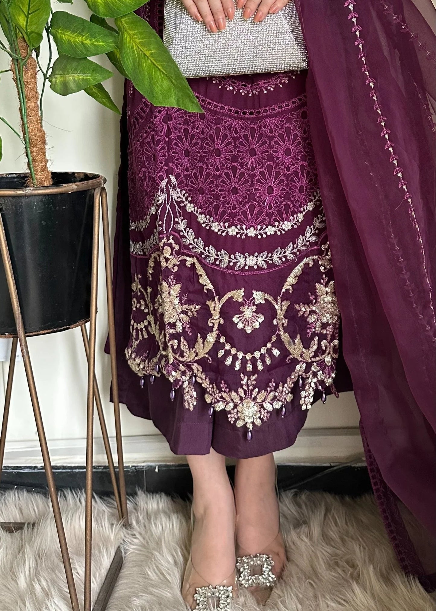 Plum Glamor | 3 Pieces Chiffon