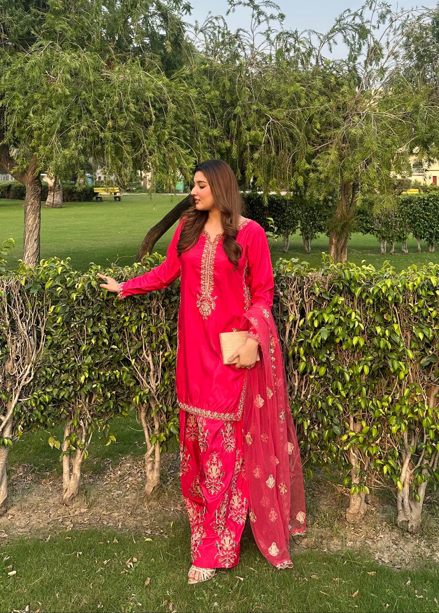 Pink Farshi Affair | 3pcs Silk Kurta Set