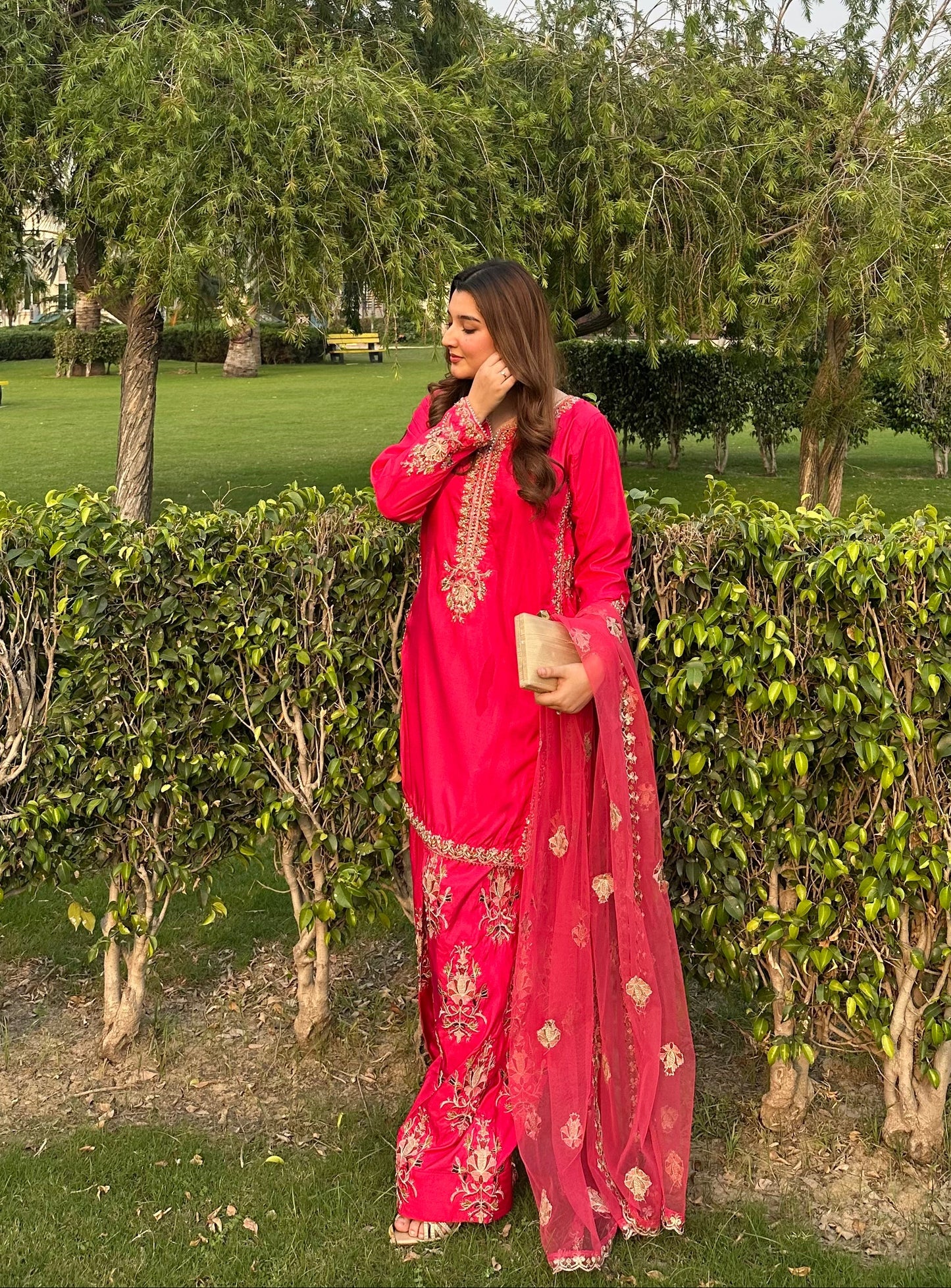 Pink Farshi Affair | 3pcs Silk Kurta Set