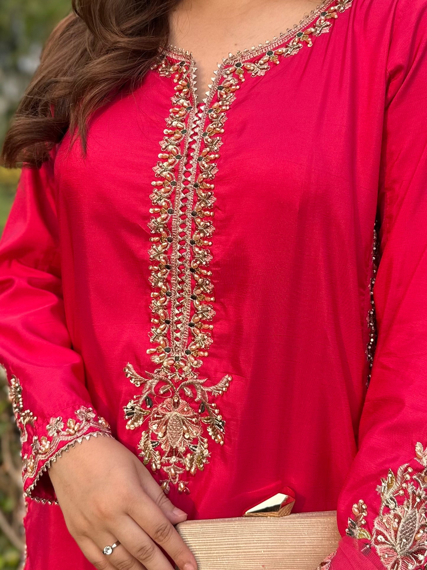 Pink Farshi Affair | 3pcs Silk Kurta Set