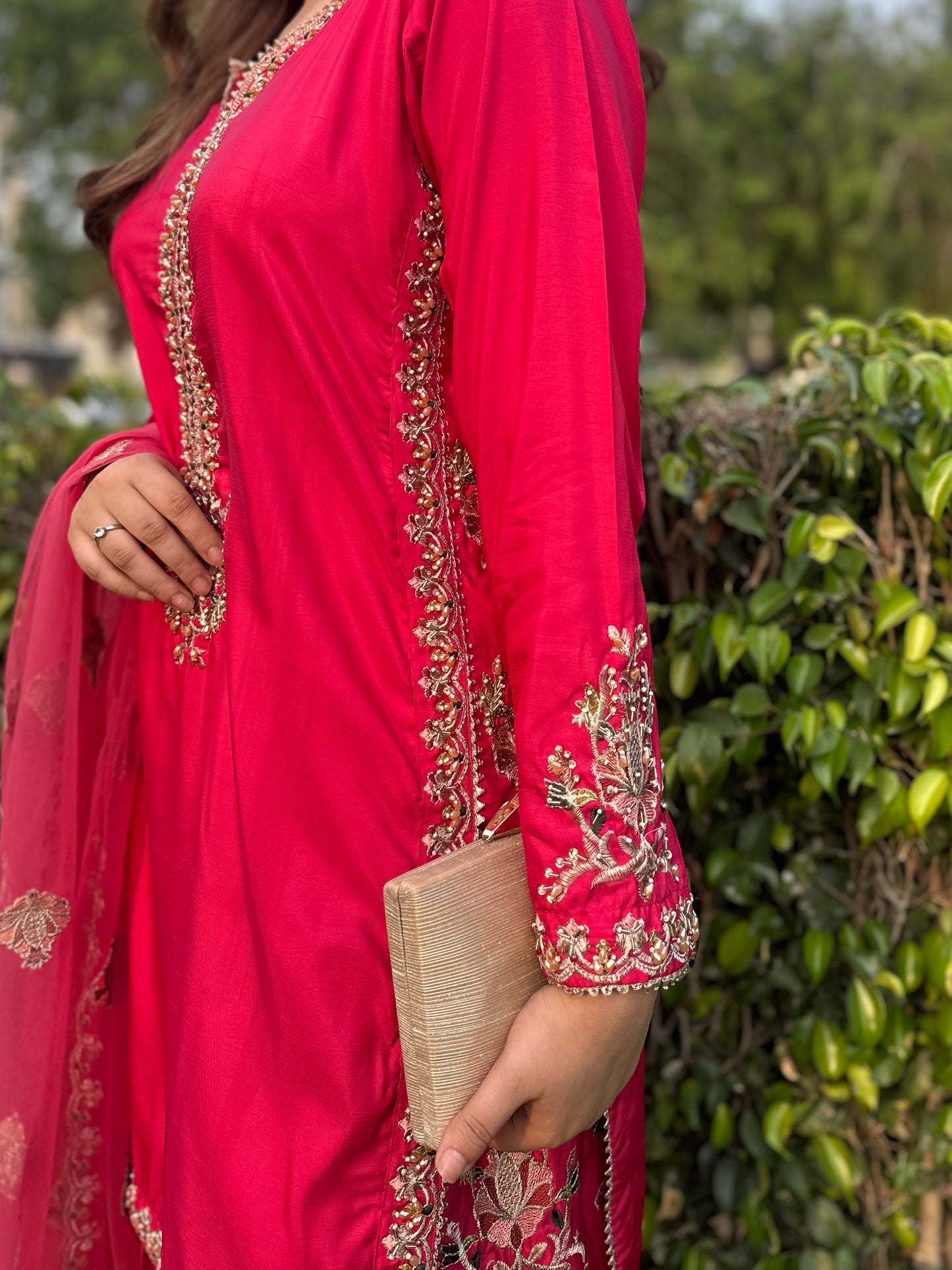 Pink Farshi Affair | 3pcs Silk Kurta Set