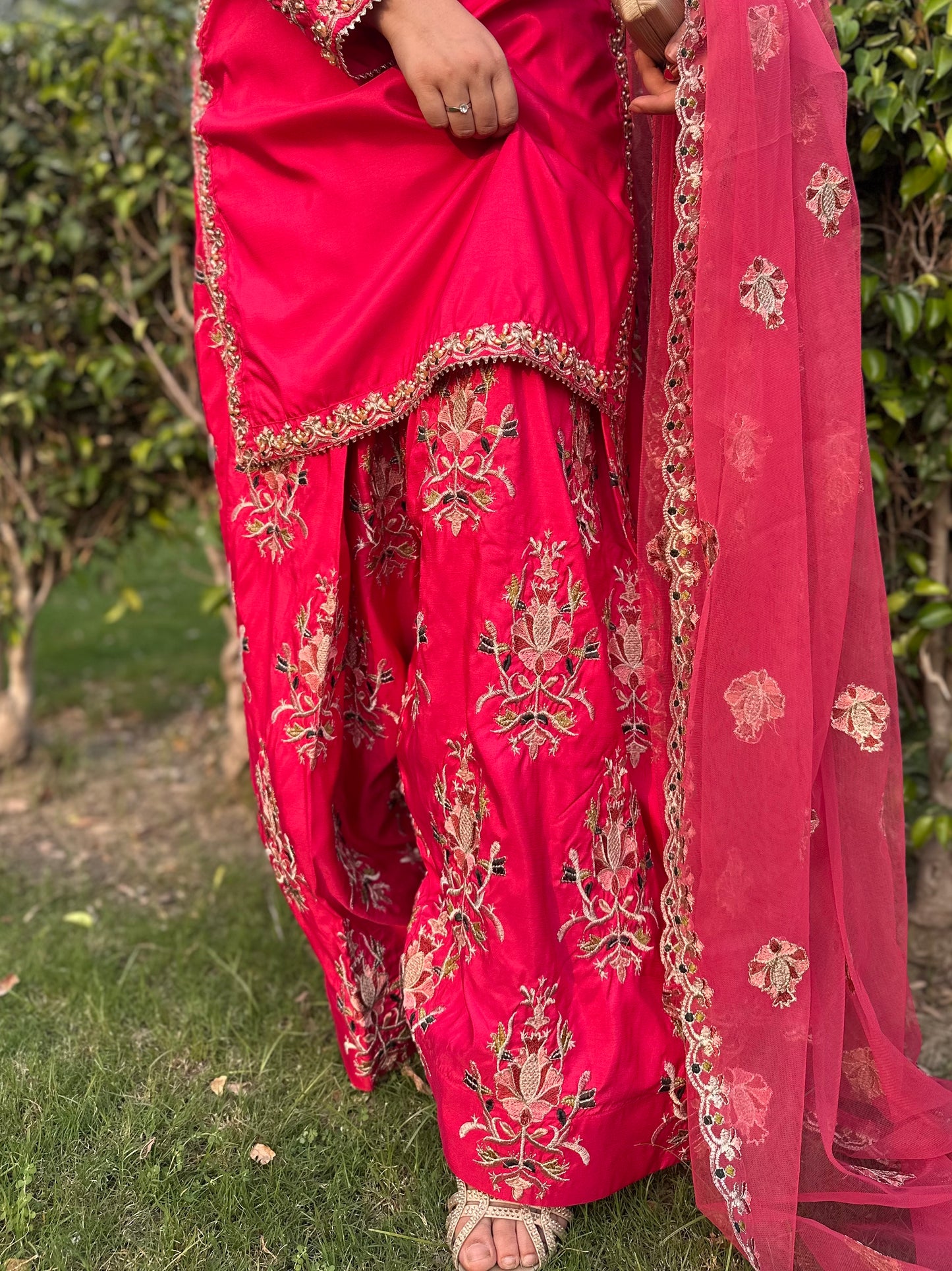 Pink Farshi Affair | 3pcs Silk Kurta Set