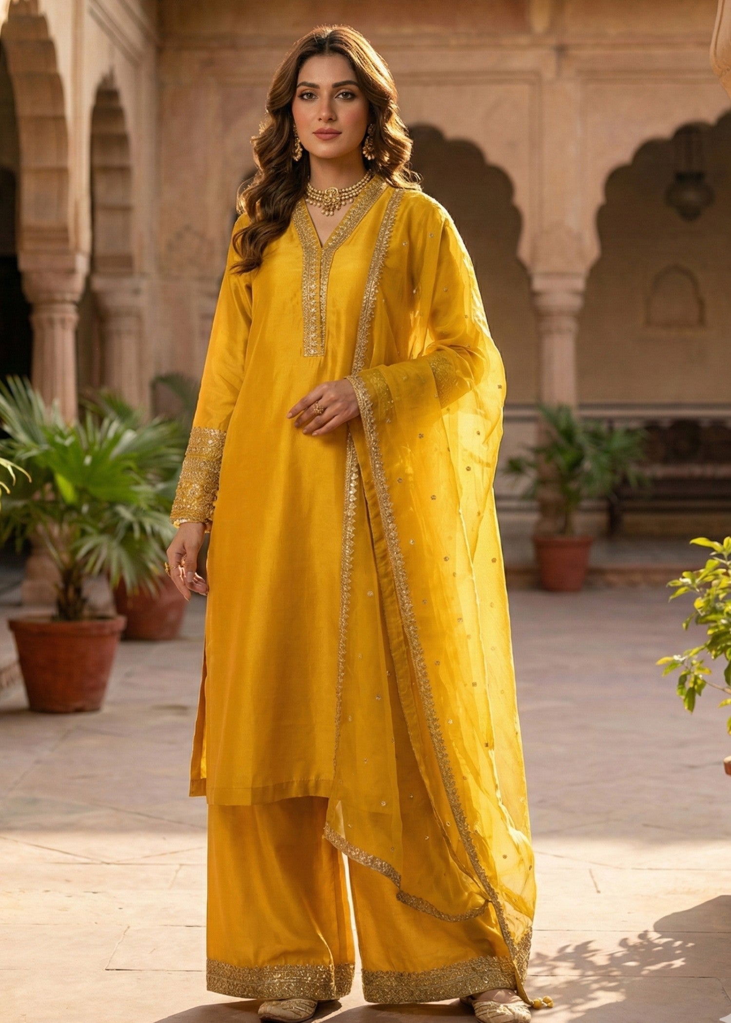 Sunehri | 3pcs Kattan Silk