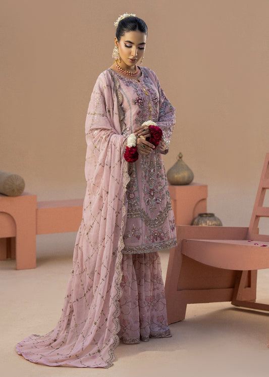 Banno Pink | 3pcs Chiffon Gharara Set
