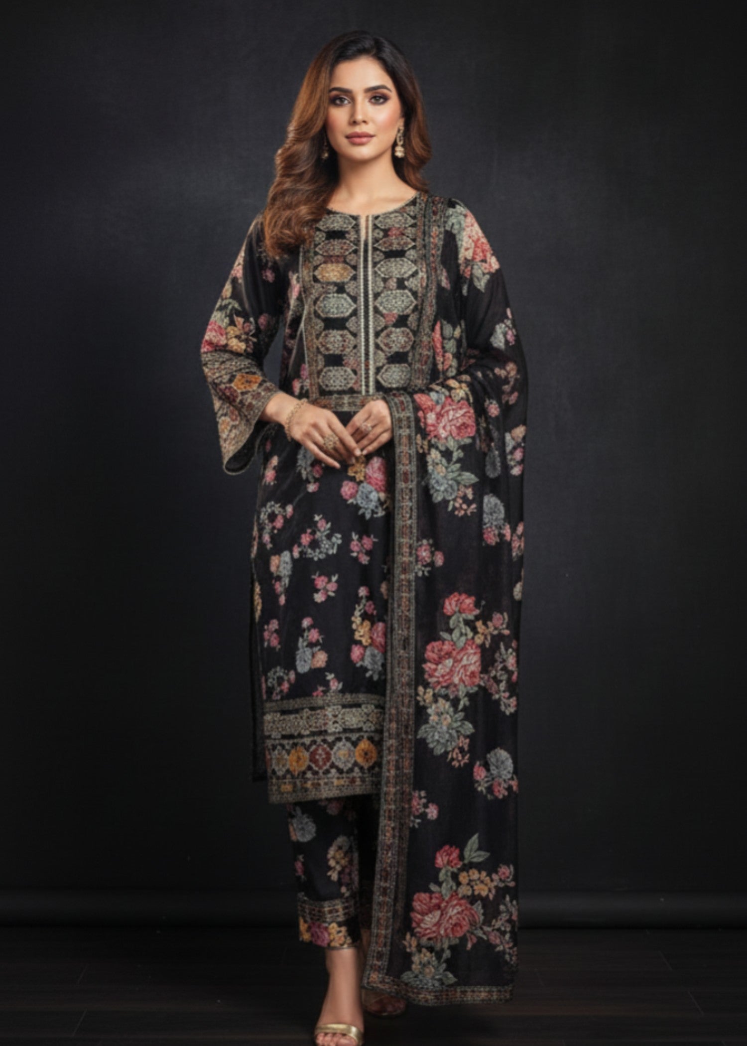NOOR BLK | 3 pcs Shimoz Silk