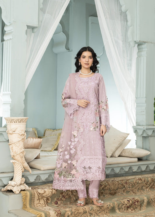 Nayab Lilac | 3pcs Organza