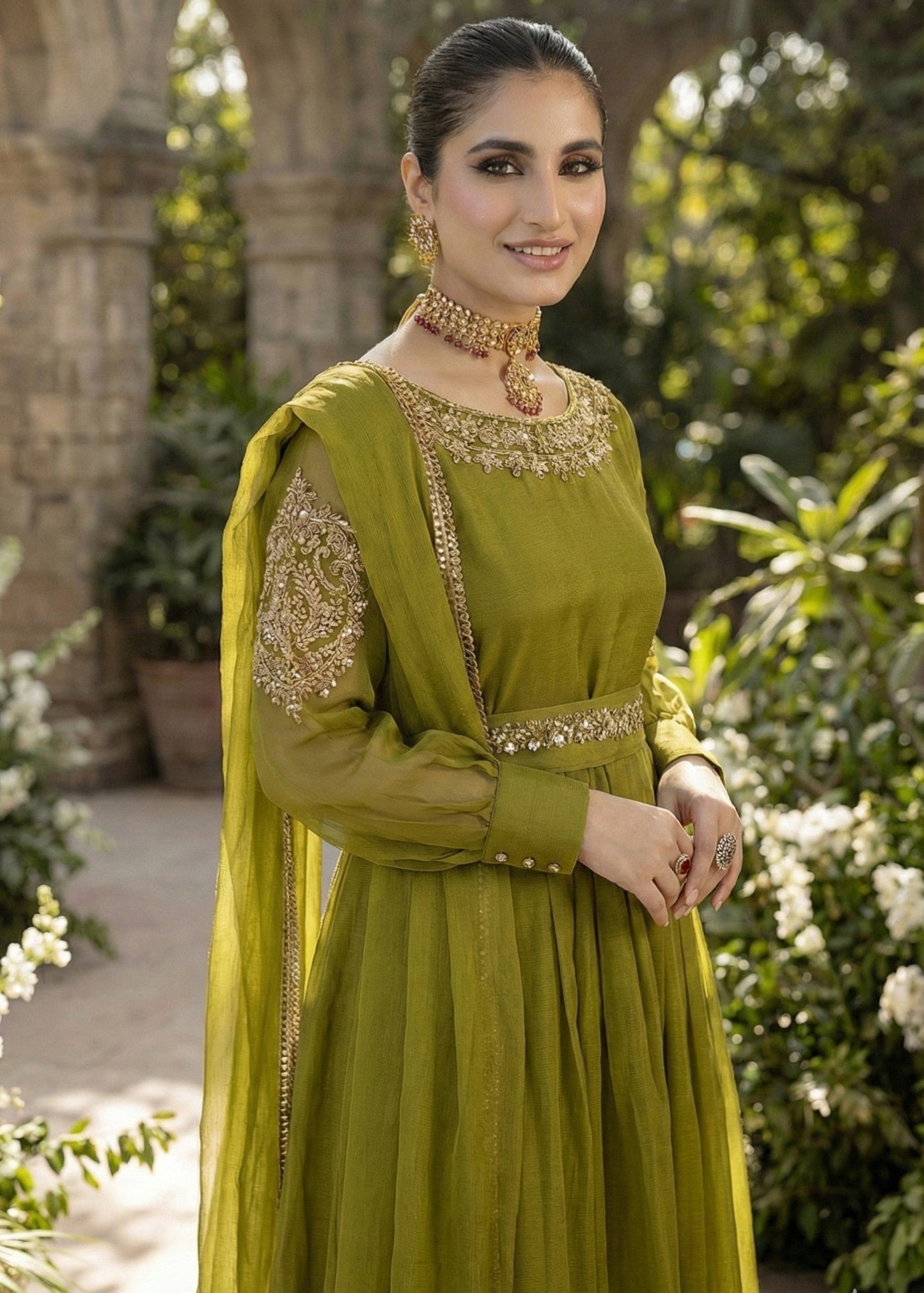 Olive Bliss | 3pcs Chiffon Maxi